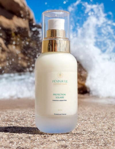 Agence M Com Marseille Peninsule Cosmetiques Naturels Protection Solaire FP30 plage